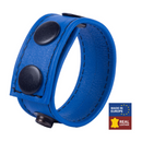 Cocky - Cockring en cuir réglable - Bleu