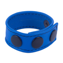 Cocky - Cockring en cuir réglable - Bleu