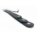 Paddle en cuir avec 3 sangles - 39,5 cm - Noir