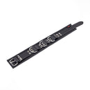 Collier en cuir 3 anneaux D - Noir