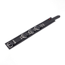 Collier en cuir 3 anneaux D - Noir