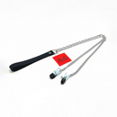 Pinces à seins et laisse - Noir/Argent