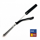 Fouet - Métal et Cuir - 52 cm - Noir/Argent