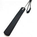 Fouet - Métal et Cuir - 52 cm - Noir/Argent
