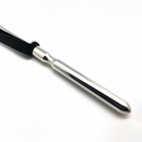 Fouet - Métal et Cuir - 52 cm - Noir/Argent