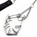 Laisse avec collier pour pénis - Noir/Argent
