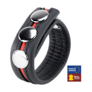 Cockring en cuir ajustable - Rouge