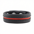 Cockring en cuir ajustable - Rouge