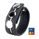 Cockring en cuir ajustable - Blanc