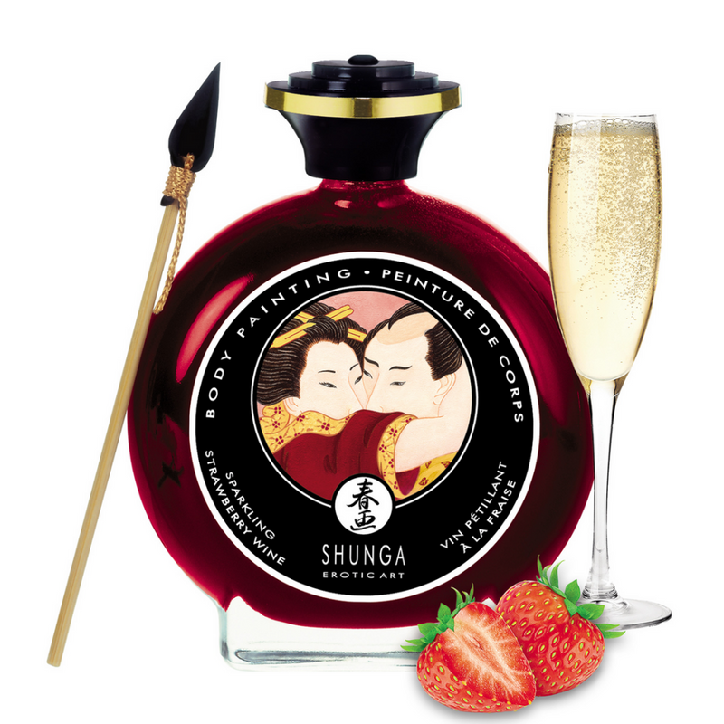 Peinture Corporelle Comestible - Vin Pétillant Fraise - 3,5 fl oz / 100 ml
