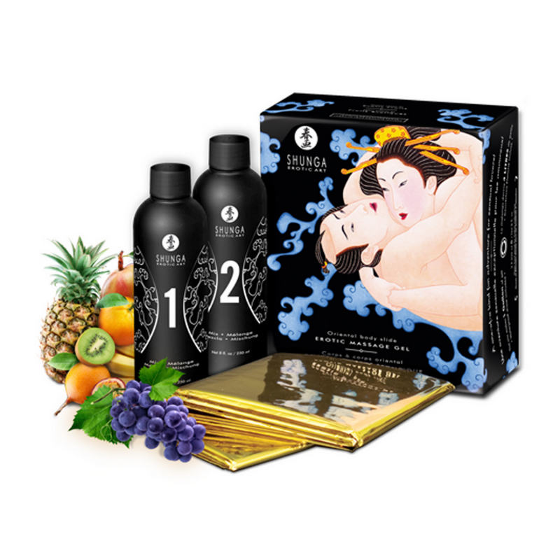 Massage Corps à Corps - Fruits Exotiques - 2 Pièces de 7,6 fl / 225 ml