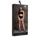 Ananke XII - Three Piece with Choker, Bandeau Top and Pantie with Garters - Plus Size