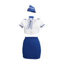 Costume de Stewardess - S/M - Bleu/Blanc