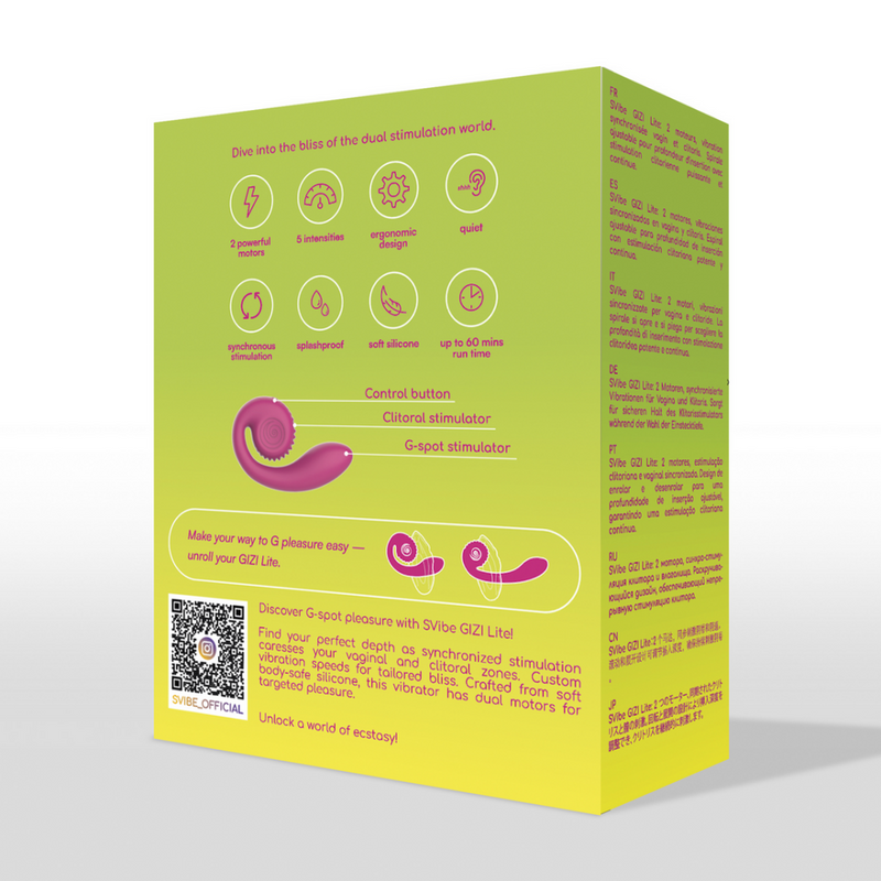GIZI Lite - Estimulador Dual de Punto G - Dulce Fruta del Dragón