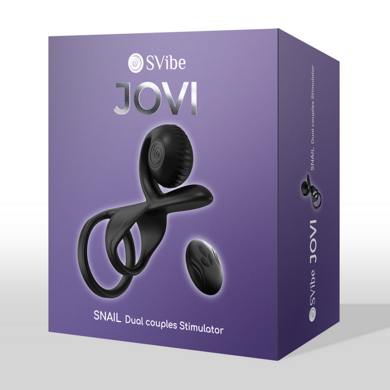 JOVI - Estimulador de Anillo Doble para Parejas - Negro