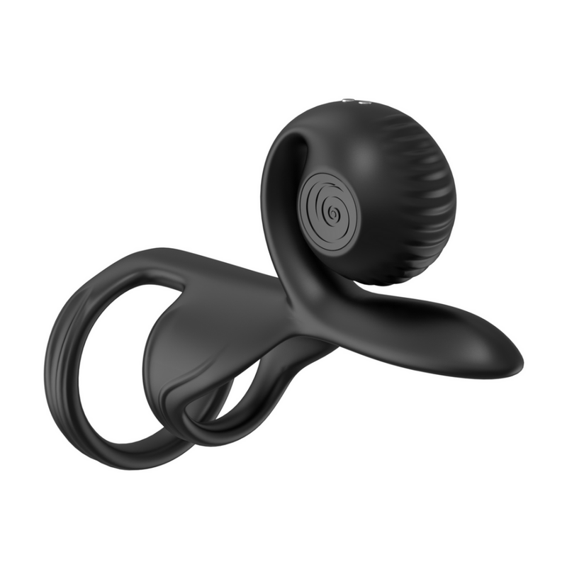 JOVI - Estimulador de Anillo Doble para Parejas - Negro