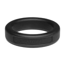Anneau Hefty en silicone classique - Cockring - 1,4 / 3,6 cm - Noir