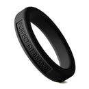 Anneau Hefty en silicone classique - Cockring - 1,75 / 4,4 cm - Noir