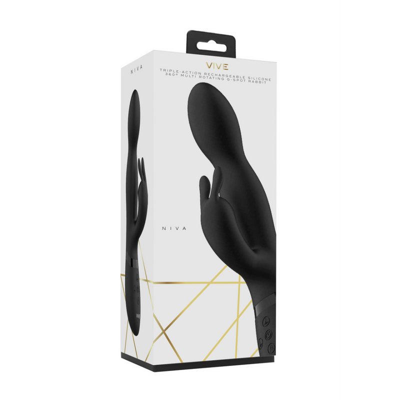 Niva - Vibromasseur Lapin Rotatif - Noir