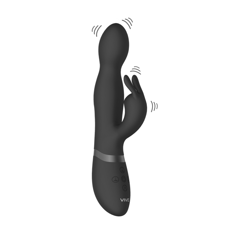 Niva - Vibromasseur Lapin Rotatif - Noir