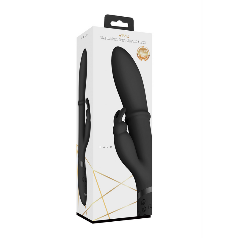 Halo - Anneau Rabbit Vibrateur - Noir