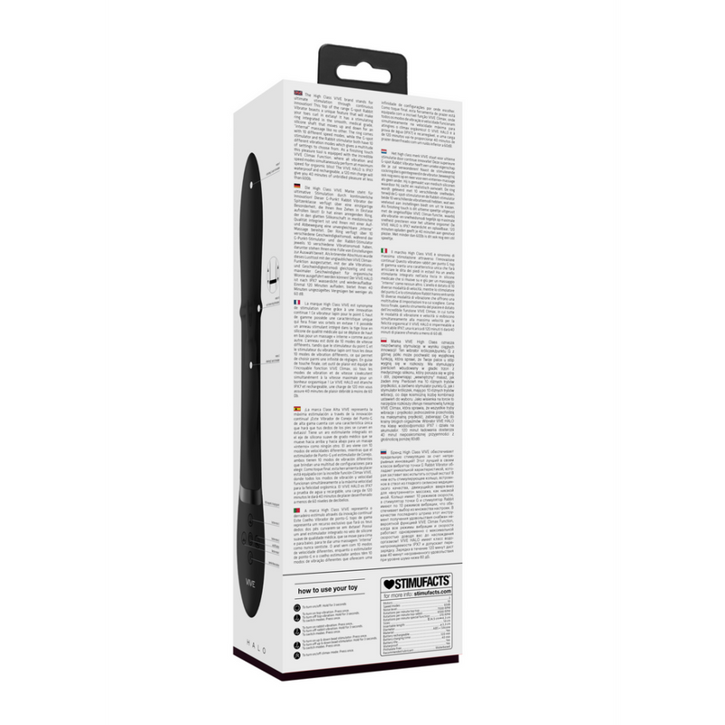 Halo - Anneau Rabbit Vibrateur - Noir