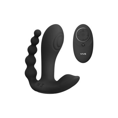 Kata - Pulse Wave  Vibrating Double Penetration Vibrator - Noir