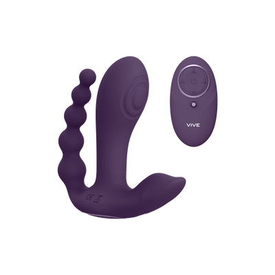 Kata - Vibreur à double pénétration avec onde de pulsation et vibration - Violet
