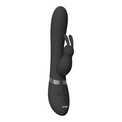 Taka - Vibromasseur lapin gonflable et vibrant - Noir