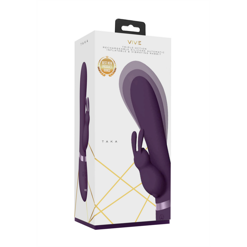 Taka - Vibrateur Lapin Gonflable et Vibrant - Violet