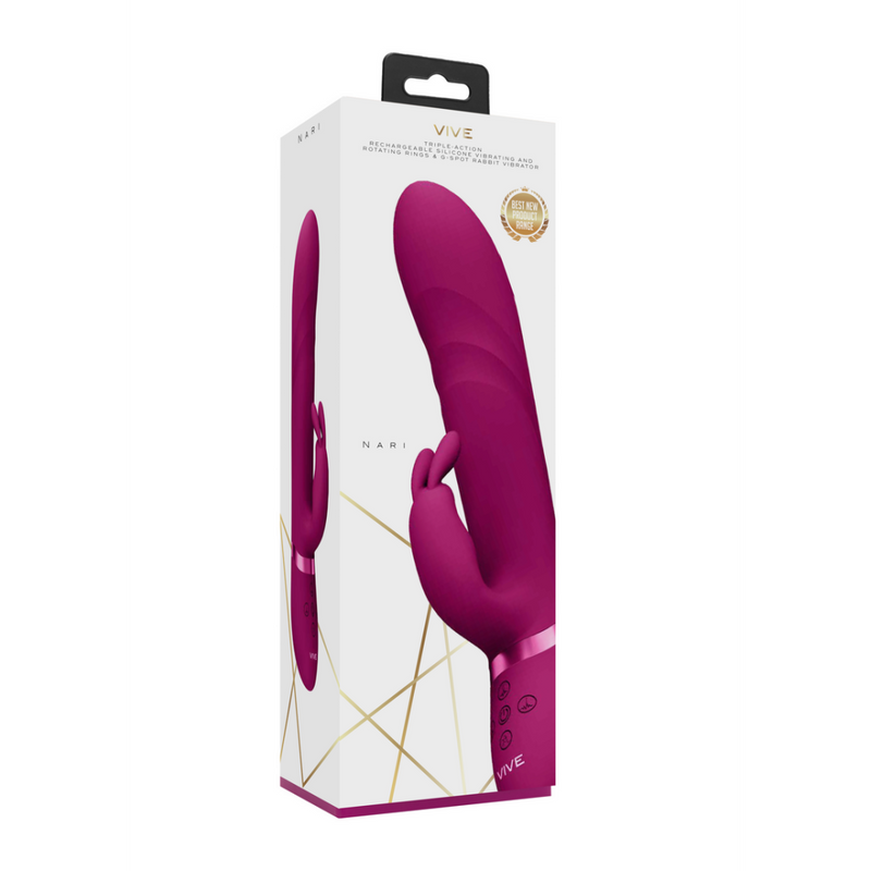 Nari - Vibrating and Rotating Beads, G-Spot Rabbit - Pink