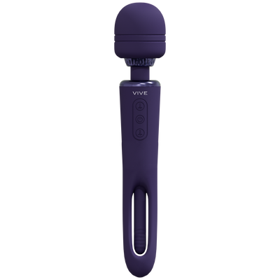 Kiku - Double Ended Wand avec Stimulateur Innovant pour le G-Spot - Violet