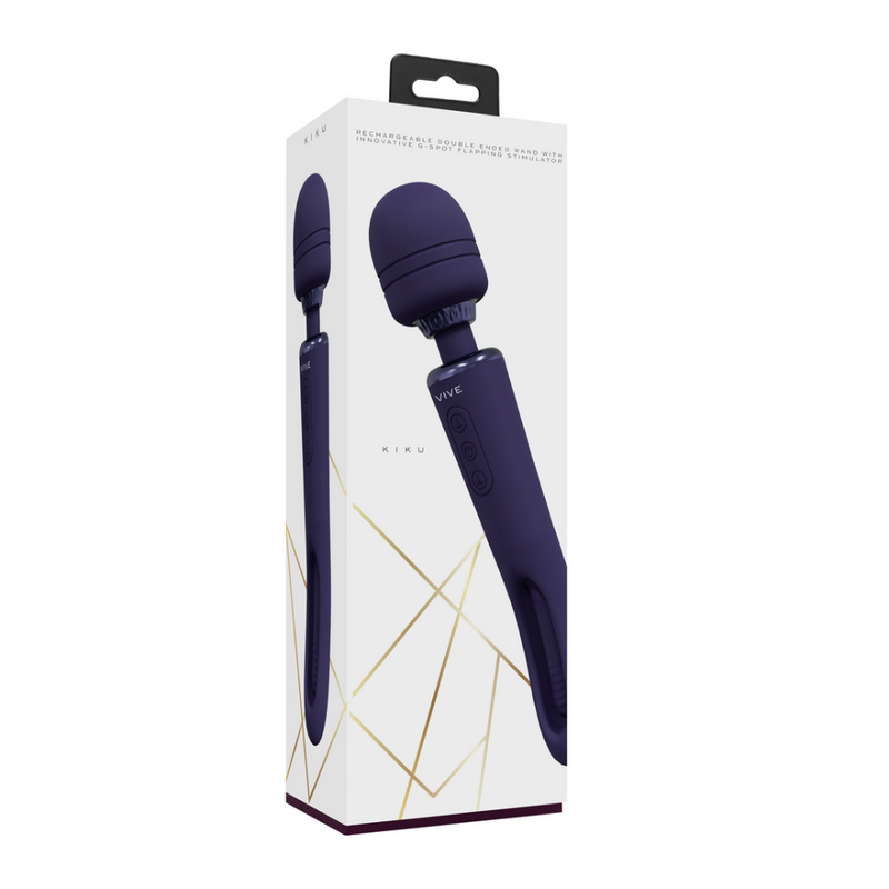 Kiku - Double Ended Wand avec Stimulateur Innovant pour le G-Spot - Violet