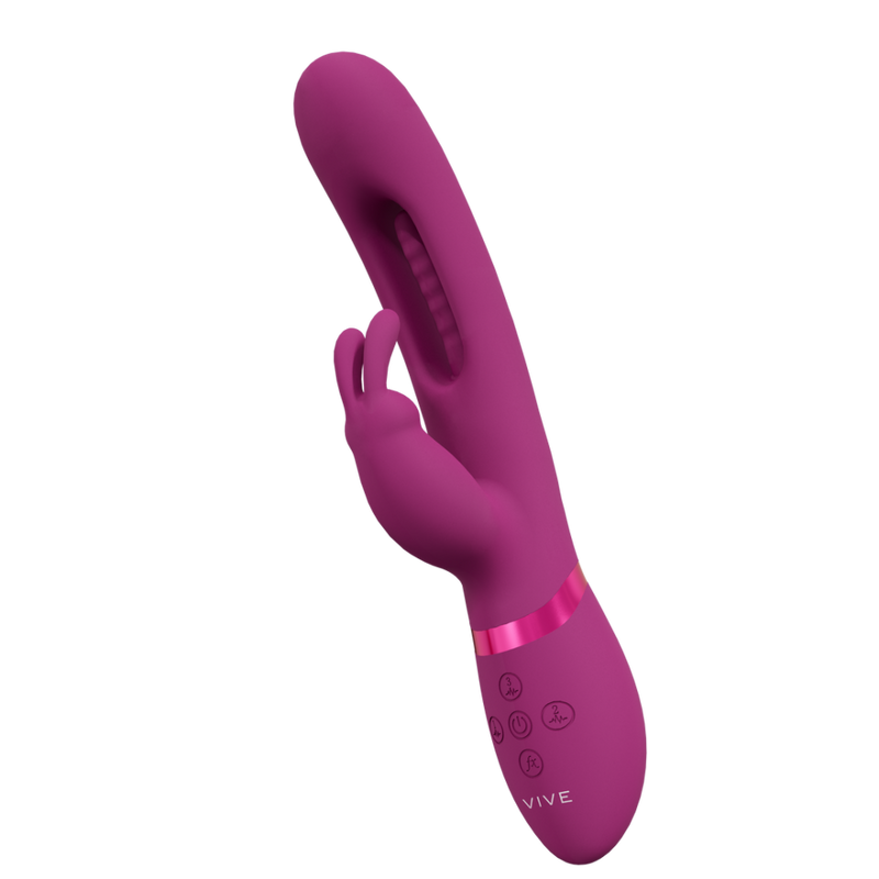 Mika - Triple Moteur - Vibrant Rabbit avec Stimulateur G-Spot Innovant à Battement - Rose