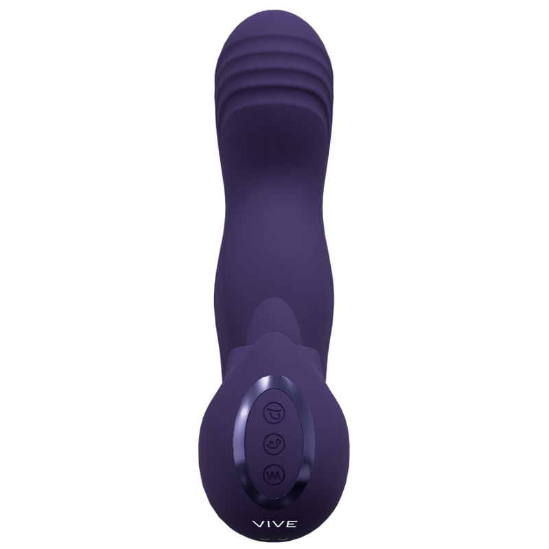 Yumi - Vibrateur à moteur triple pour le point G avec stimulateur de langue vibrant - Violet