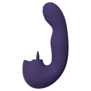 Yumi - Vibrateur à moteur triple pour le point G avec stimulateur de langue vibrant - Violet