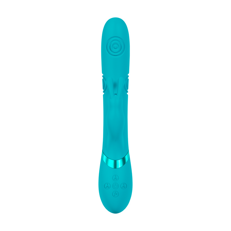 Mimi - Lapin vibrant et tapant pour le point G - Bleu