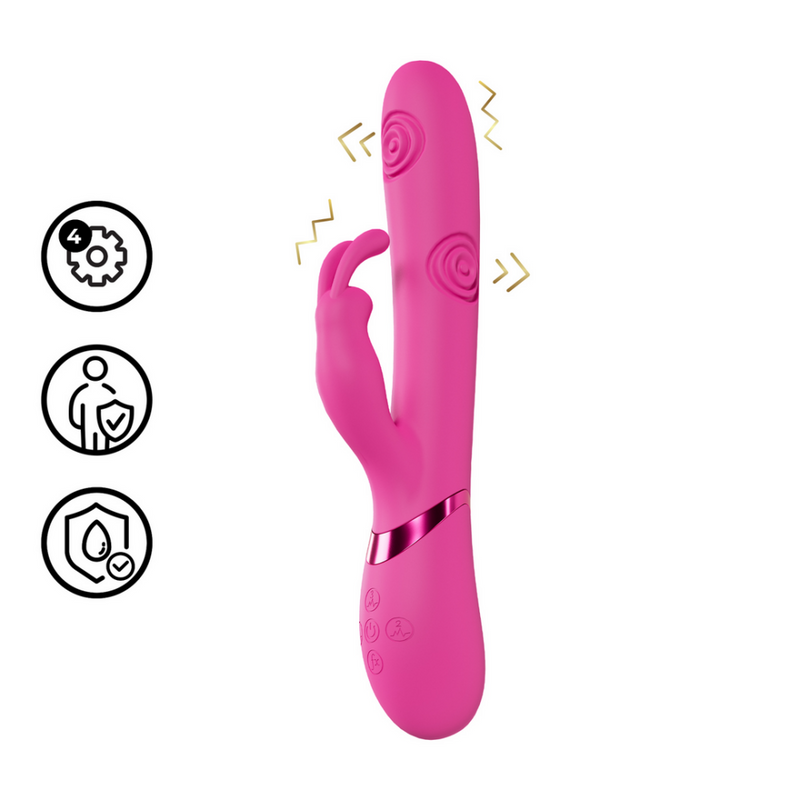 Mimi - Lapin vibrant et tapant pour le point G - Rose