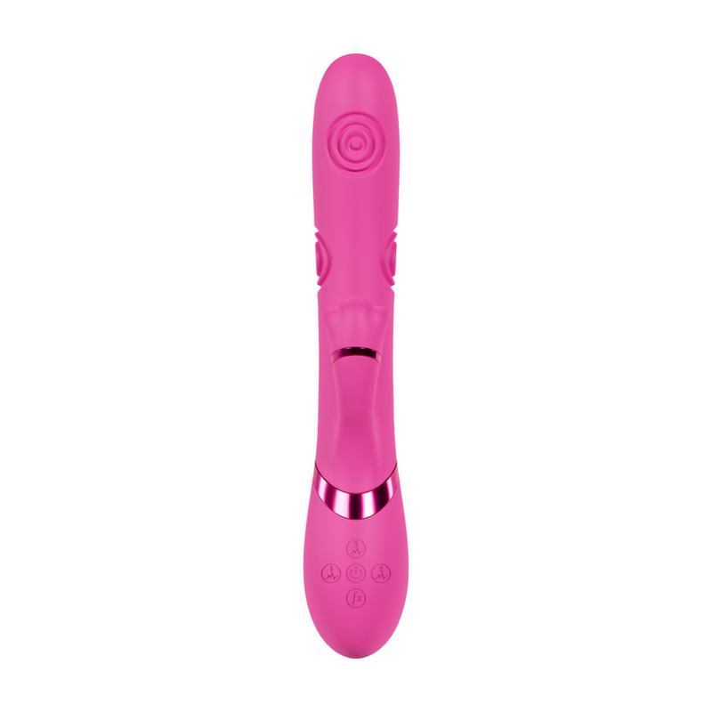 Fiore - Stimulateur Clitoridien Flottant Vibrant et Tapotant pour le Point G - Rose