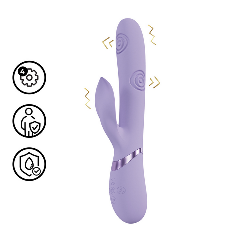 Fronda - Stimulateur Clitoridien Vibrant et Tapotant en Forme de Feuille pour le Point G - Lavande
