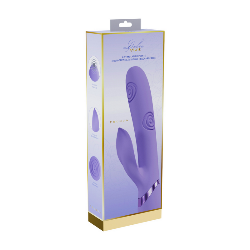 Fronda - Stimulateur Clitoridien Vibrant et Tapotant en Forme de Feuille pour le Point G - Lavande