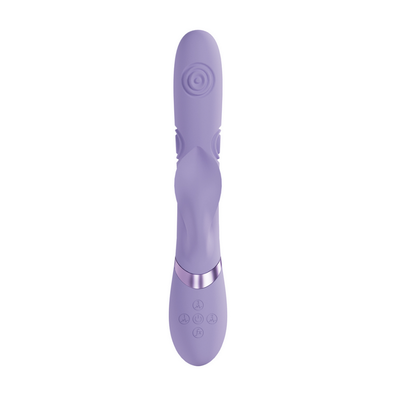 Fronda - Stimulateur Clitoridien Vibrant et Tapotant en Forme de Feuille pour le Point G - Lavande