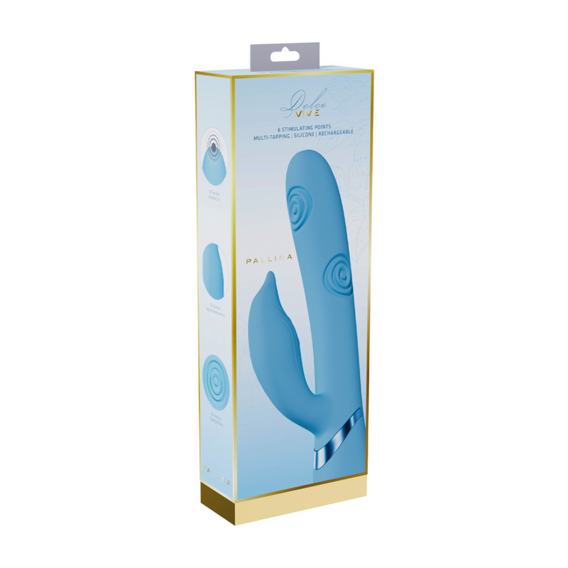 Pallina - Stimulateur Clitoridien Vibrant et Percutant pour le Point G - Bleu