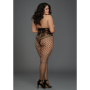 Open-Cup Bodystocking - Taille Plus - Noir