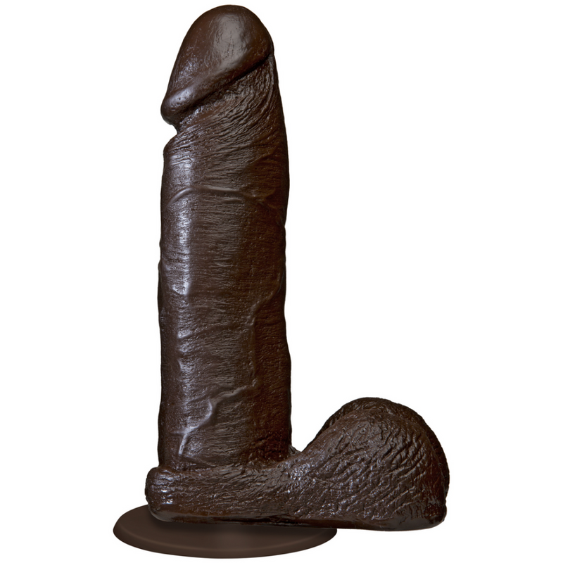 Pénis réaliste avec testicules - Ventouse Vac-U-Lock amovible - 6 / 16 cm - Chocolat