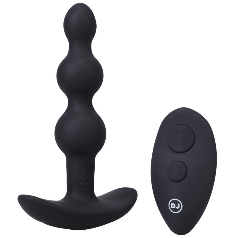 Vibromasseur perlé - Plug anal en silicone avec télécommande