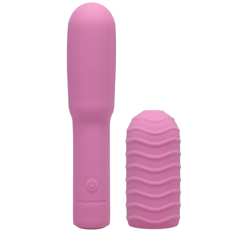 Elite - Mini Vibrator with Interchangeable Attachment - 4 / 10 cm