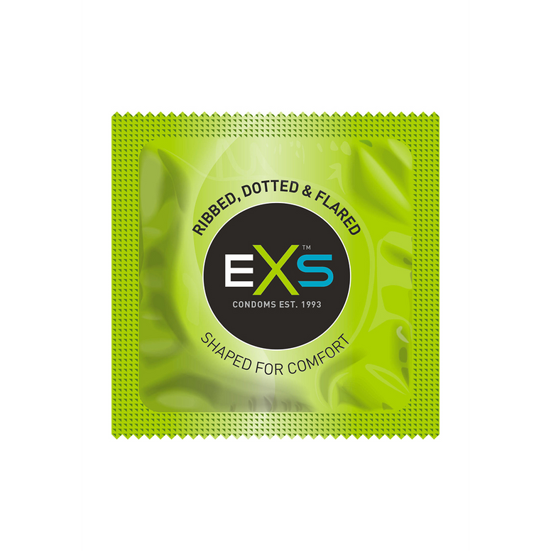 EXS 3 in 1 - Ribbed, Dotted and Flared - Condoms - 100 Pieces