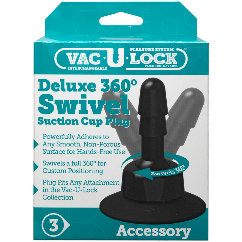 Deluxe 360 Swivel - Plug Anal avec Ventouse - 2 Pièces