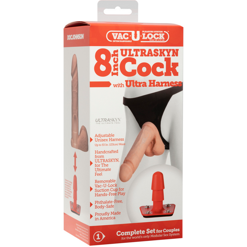 ULTRASKYN Harnais et Dildo - 8 / 20 cm